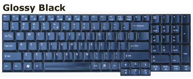 Glossy Black keyboard style