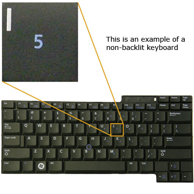 Non-Backlit keyboard