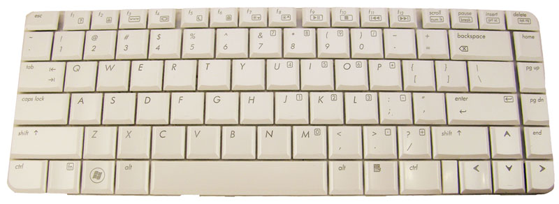 White keyboard style
