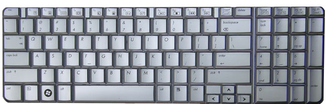 Silver keyboard style