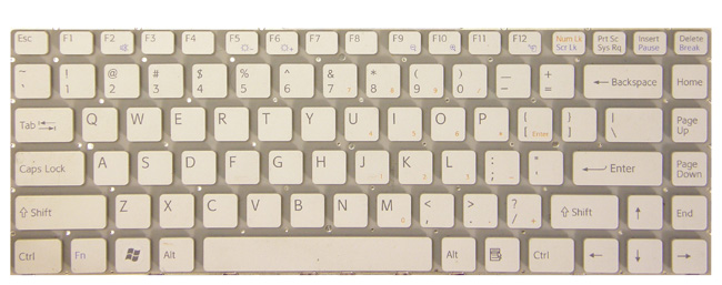 White keyboard style