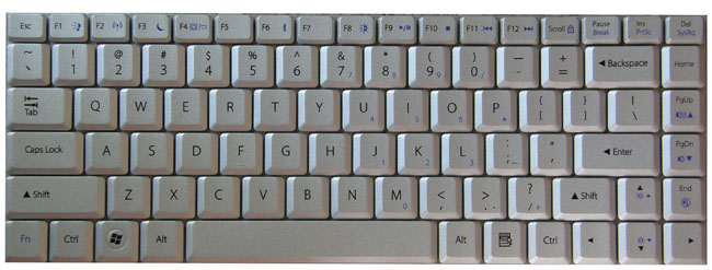 Silver keyboard